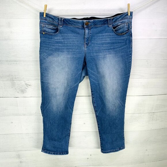 Democracy Womens Jeans Ab Technology Skinny Light Wash Stretch Denim Size 24W - Picture 4 of 13